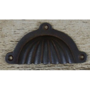 Drawer Pull - Cast Iron – Shell Design with Lugs.